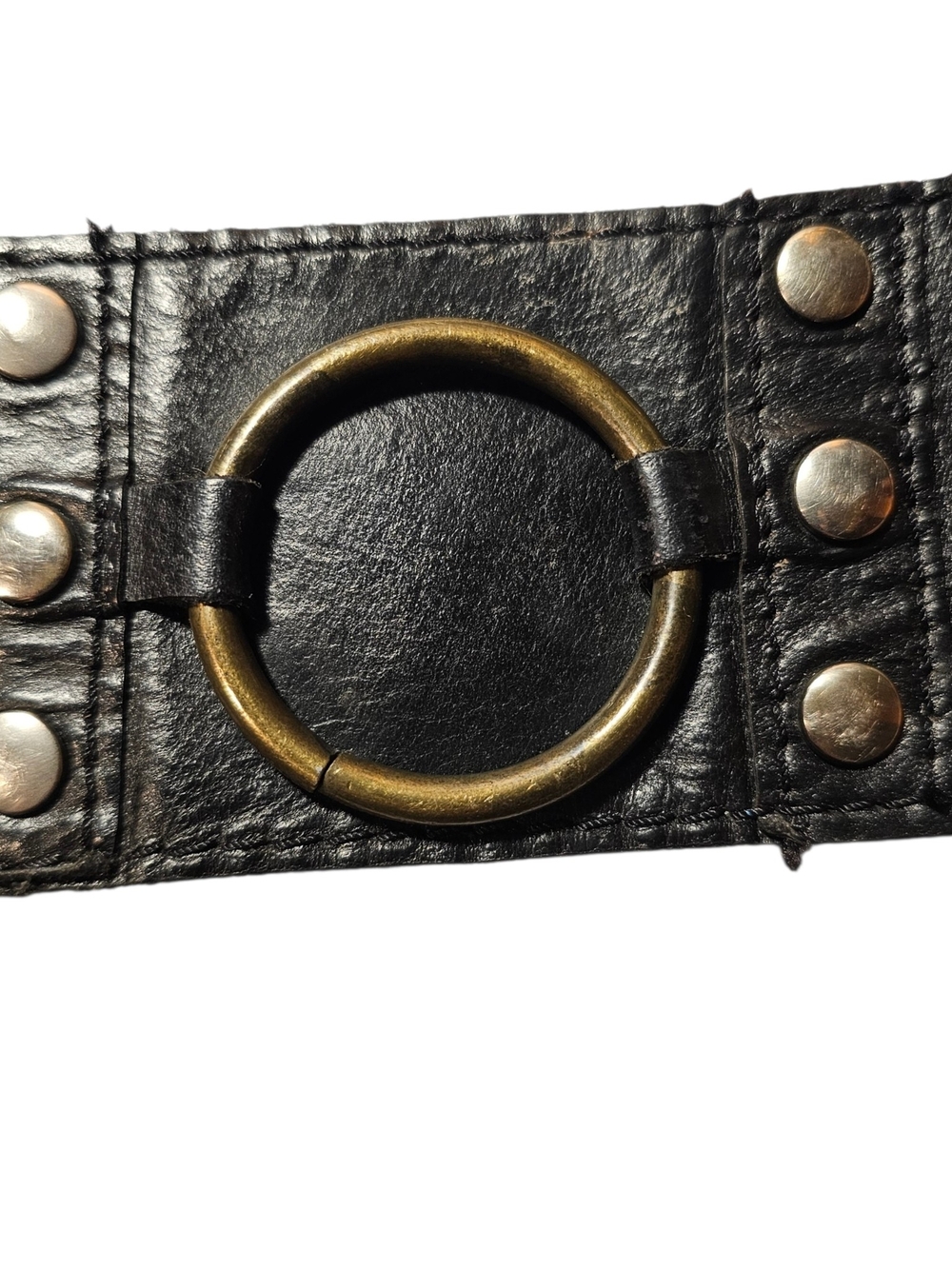 Jungle Tribe Leather Hip Belt with Pockets Festival Brass Grommet Waist - Picture 3 of 7